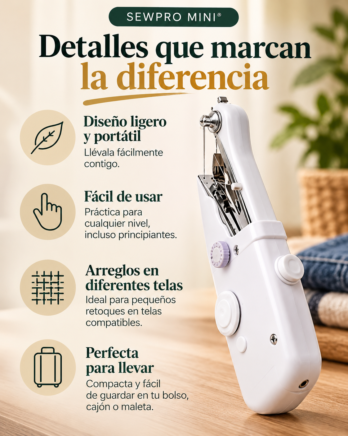 SewPro Mini - ¡LA MÁQUINA DE COSER PROFESIONAL EN TUS MANOS!