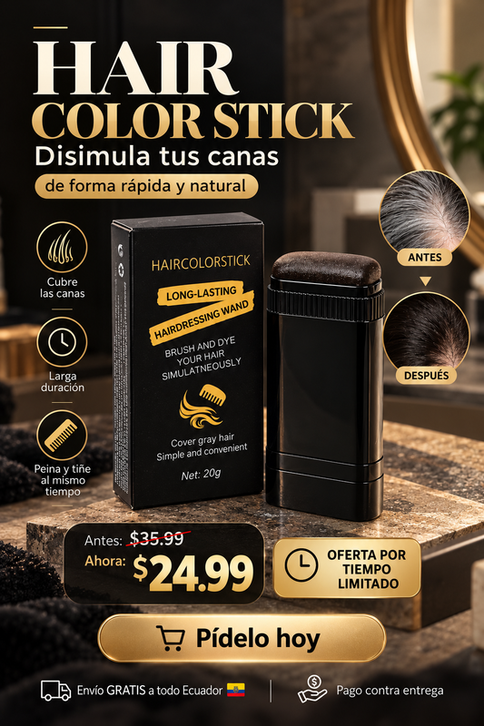 Hair Color Stick – Cubrecanas en barra con peine integrado