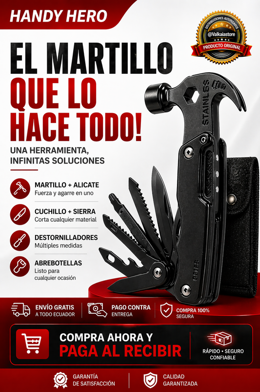 HandyHero Pro - Martillo Multifuncional 18 en 1