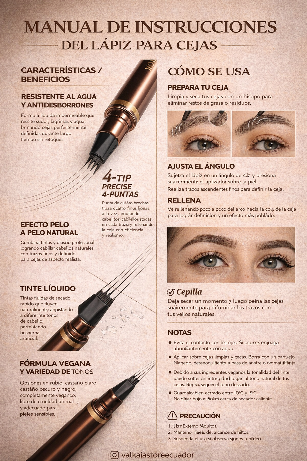 Lápiz Efecto Microblading Profesional