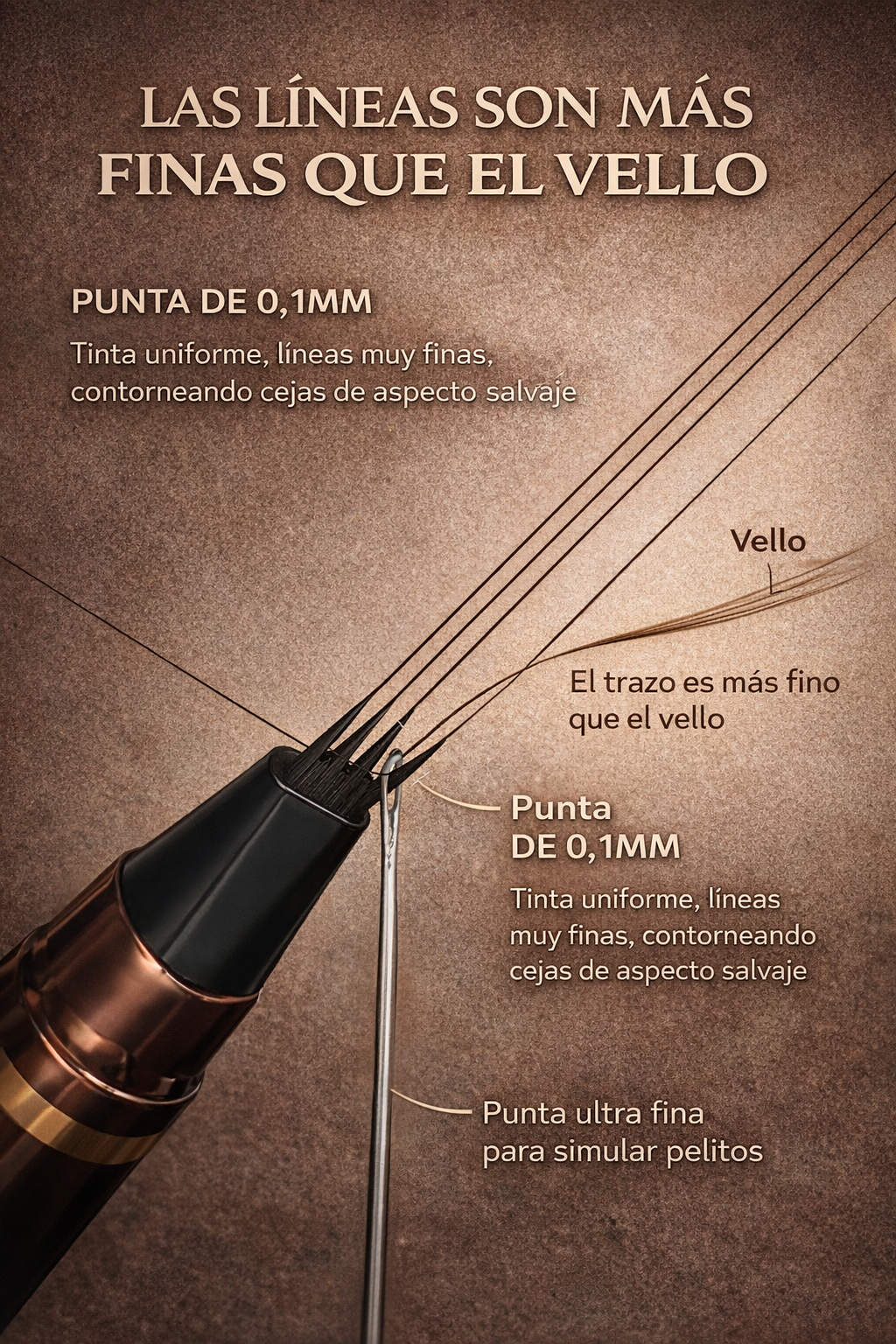 Lápiz Efecto Microblading Profesional