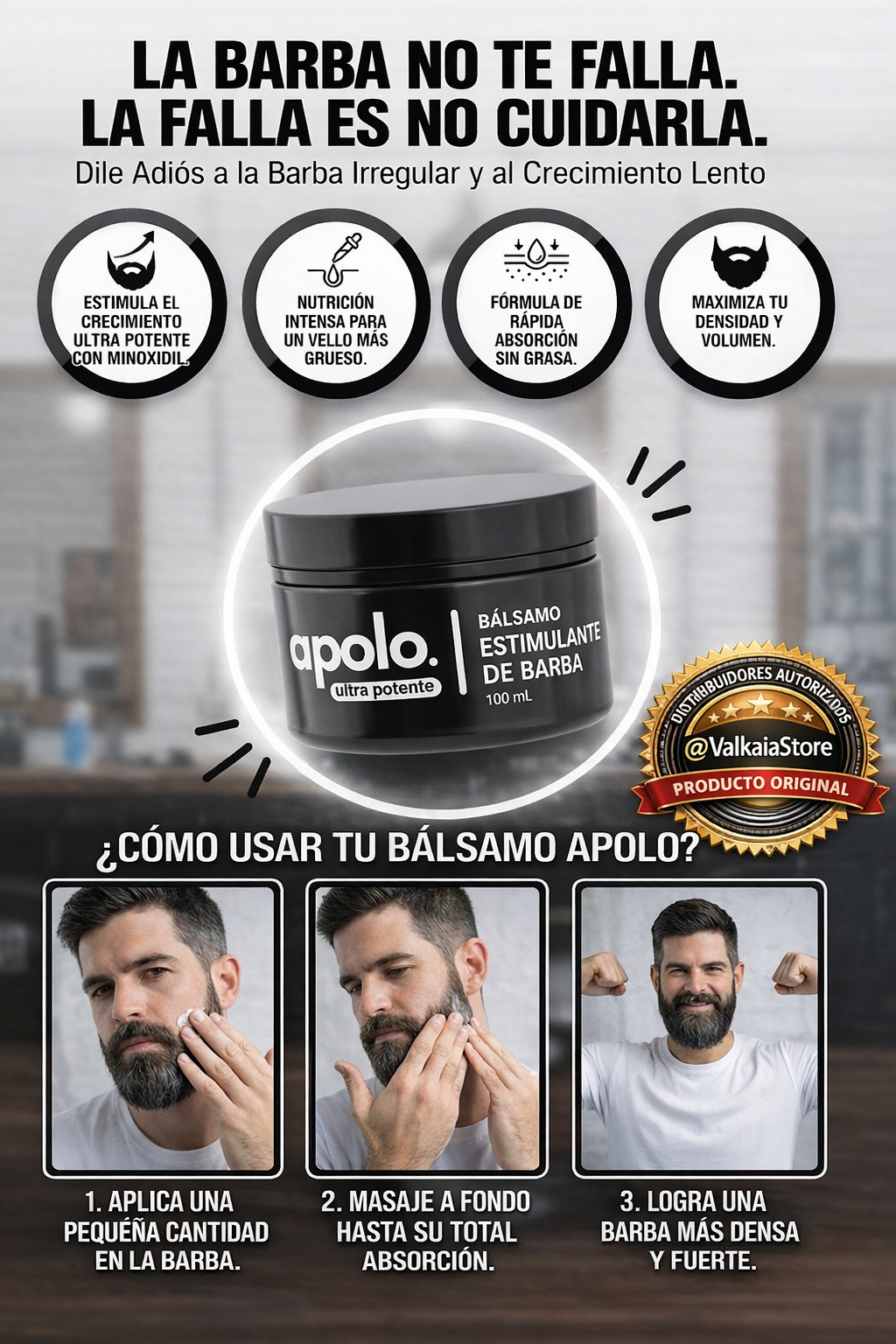 Bálsamo Crecimiento de Barba Ultra Potente | 100mL